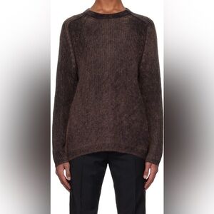 Paul Smith Brown Acid-Wash Print Effect Wool-Mohair Sweater